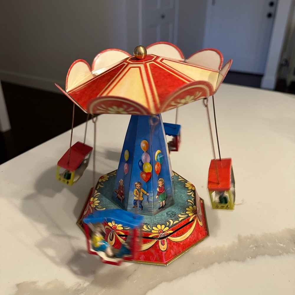 Colorful Carousel Tin Toy
